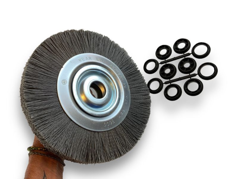 Brosse Circulaire touret Nylon | Abrasif grain 240 | Ø 250 mm | 1 à 3 rangs – Image 2