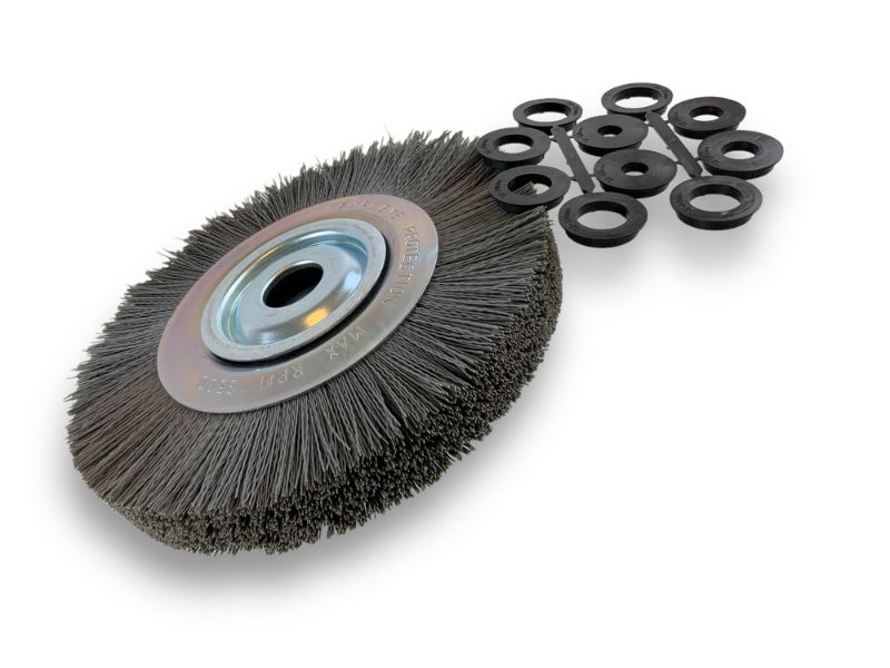 Brosse Circulaire touret Nylon | Abrasif grain 240 | Ø 250 mm | 1 à 3 rangs – Image 3