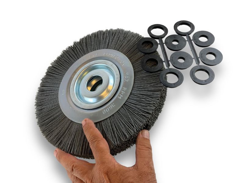 Brosse Circulaire touret Nylon | Abrasif grain 240 | Ø 250 mm | 1 à 3 rangs – Image 4