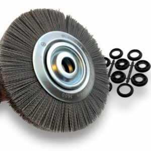 Alternative view of Brosse Circulaire touret Nylon | Abrasif grain 80 | Ø 250 mm | 1 à 3 rangs