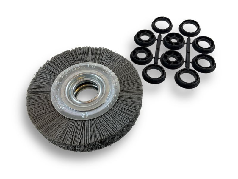 Brosse Circulaire touret Nylon | Abrasif grain 120 | Ø 150 mm | 1 à 3 rangs