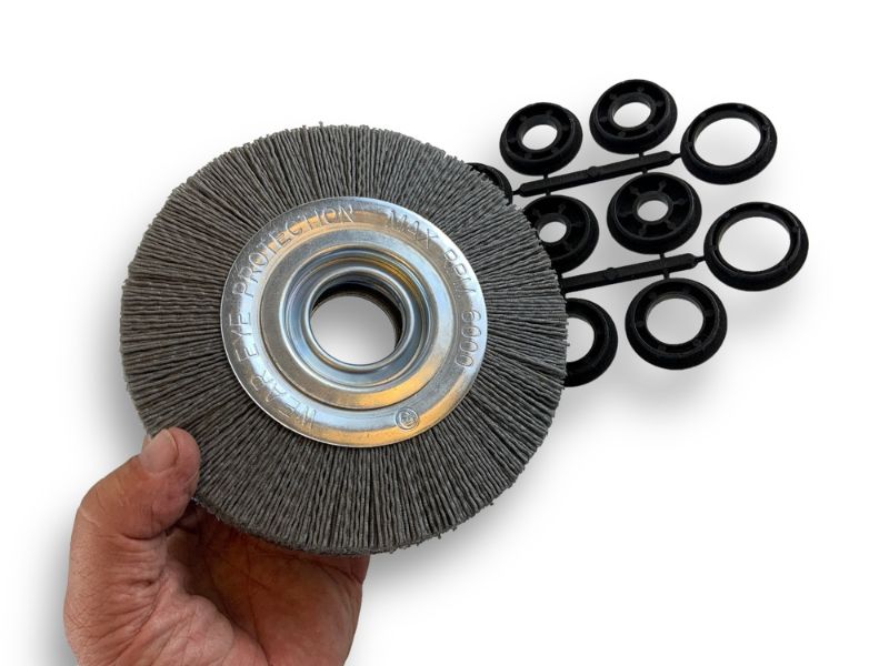 Brosse Circulaire touret Nylon | Abrasif grain 120 | Ø 150 mm | 1 à 3 rangs – Image 3