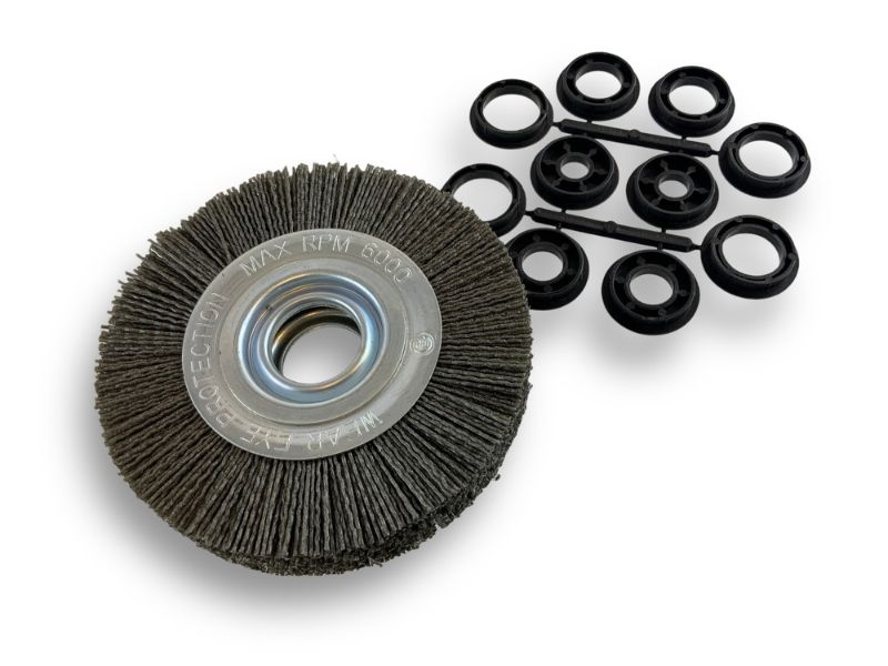 Brosse Circulaire touret Nylon | Abrasif grain 80 | Ø 150 mm | 1 à 3 rangs