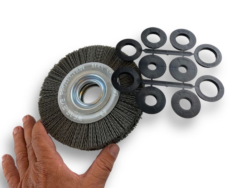 Brosse Circulaire touret Nylon | Abrasif grain 80 | Ø 150 mm | 1 à 3 rangs – Image 4