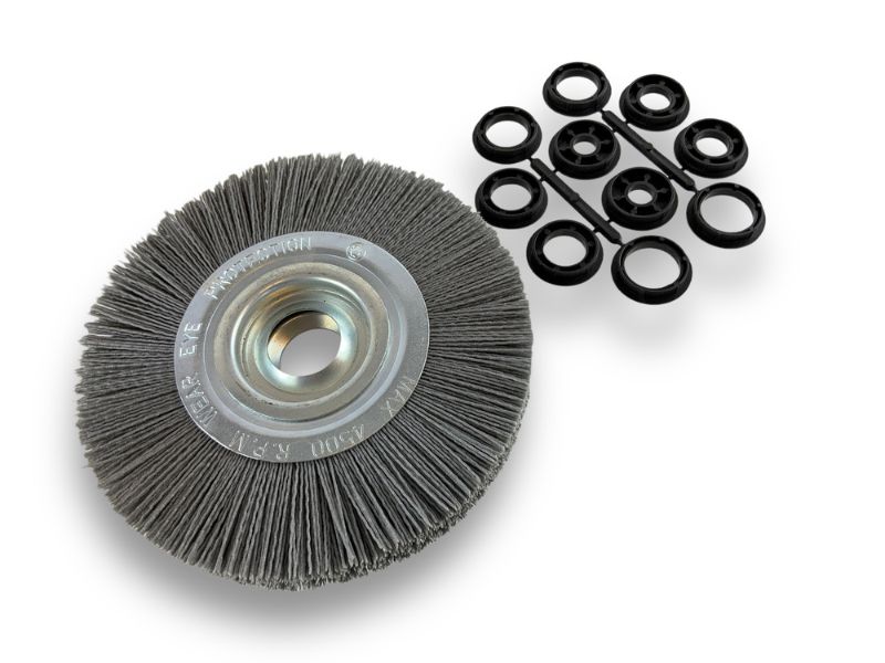 Brosse Circulaire touret Nylon | Abrasif grain 120 | Ø 200 mm | 1 à 3 rangs