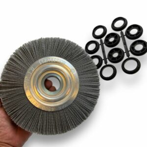 Alternative view of Brosse Circulaire touret Nylon | Abrasif grain 120 | Ø 200 mm | 1 à 3 rangs