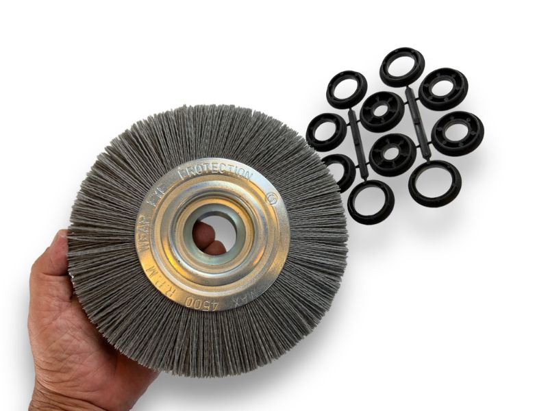 Brosse Circulaire touret Nylon | Abrasif grain 120 | Ø 200 mm | 1 à 3 rangs – Image 2