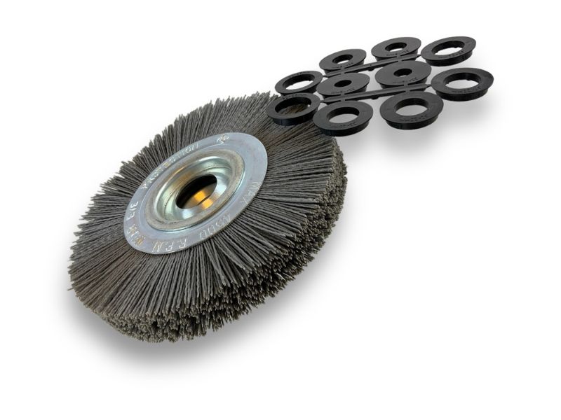 Brosse Circulaire touret Nylon | Abrasif grain 120 | Ø 200 mm | 1 à 3 rangs – Image 3