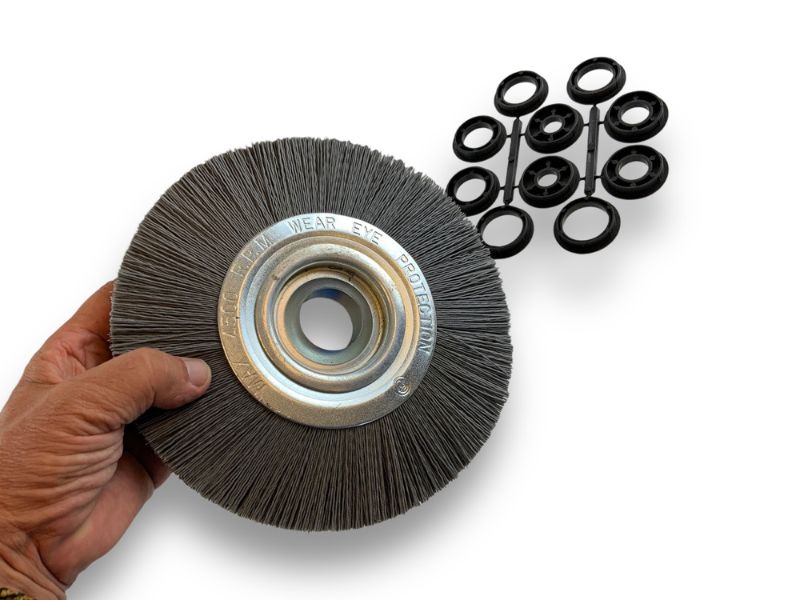 Brosse Circulaire touret Nylon | Abrasif grain 240 | Ø 200 mm | 1 à 3 rangs – Image 3