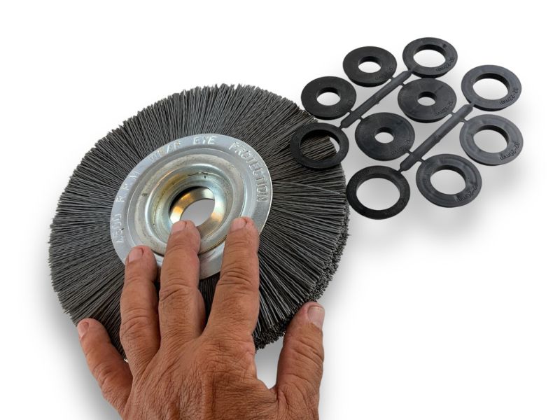 Brosse Circulaire touret Nylon | Abrasif grain 240 | Ø 200 mm | 1 à 3 rangs – Image 4