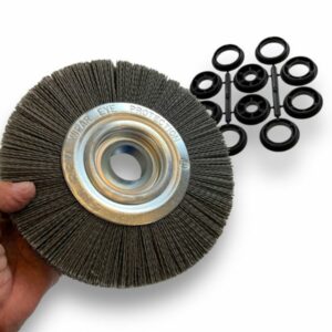 Alternative view of Brosse Circulaire touret Nylon | Abrasif grain 80 | Ø 200 mm | 1 à 3 rangs