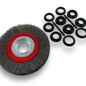 Brosse circulaire métallique avec alésage pour touret | Fil ACIER souple ou dur