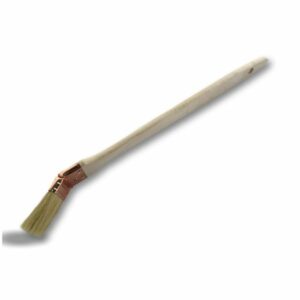 Alternative view of Lot de 3 pinceaux radiateurs standard | Plat tête coudée | Garnissage soie blanche