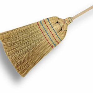 Balai paille de riz tressé
