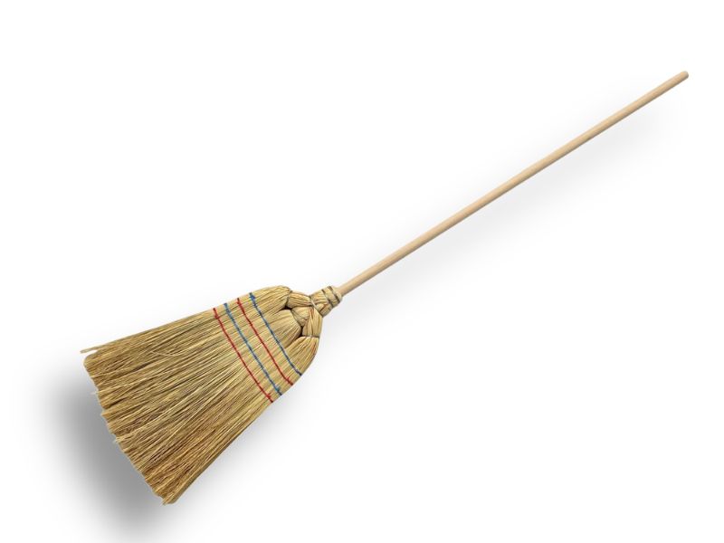 Balai paille de riz tressé – Image 2