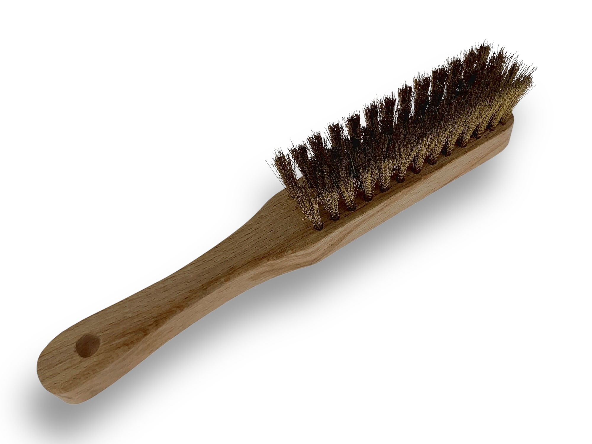 Brosse argenterie en acier laitonné 4 rangs – Image 4