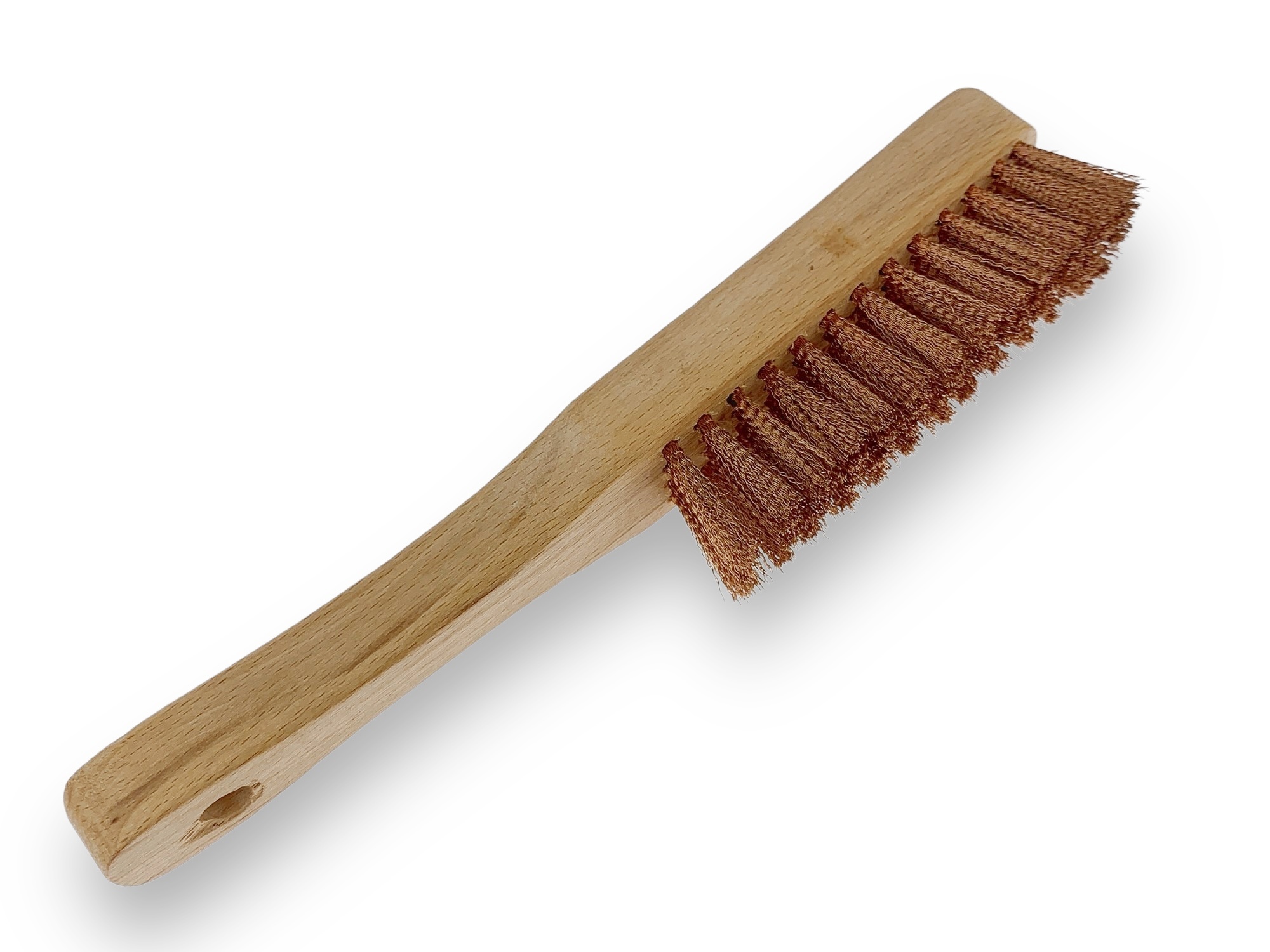 Brosse argenterie en bronze fin 4 rangs
