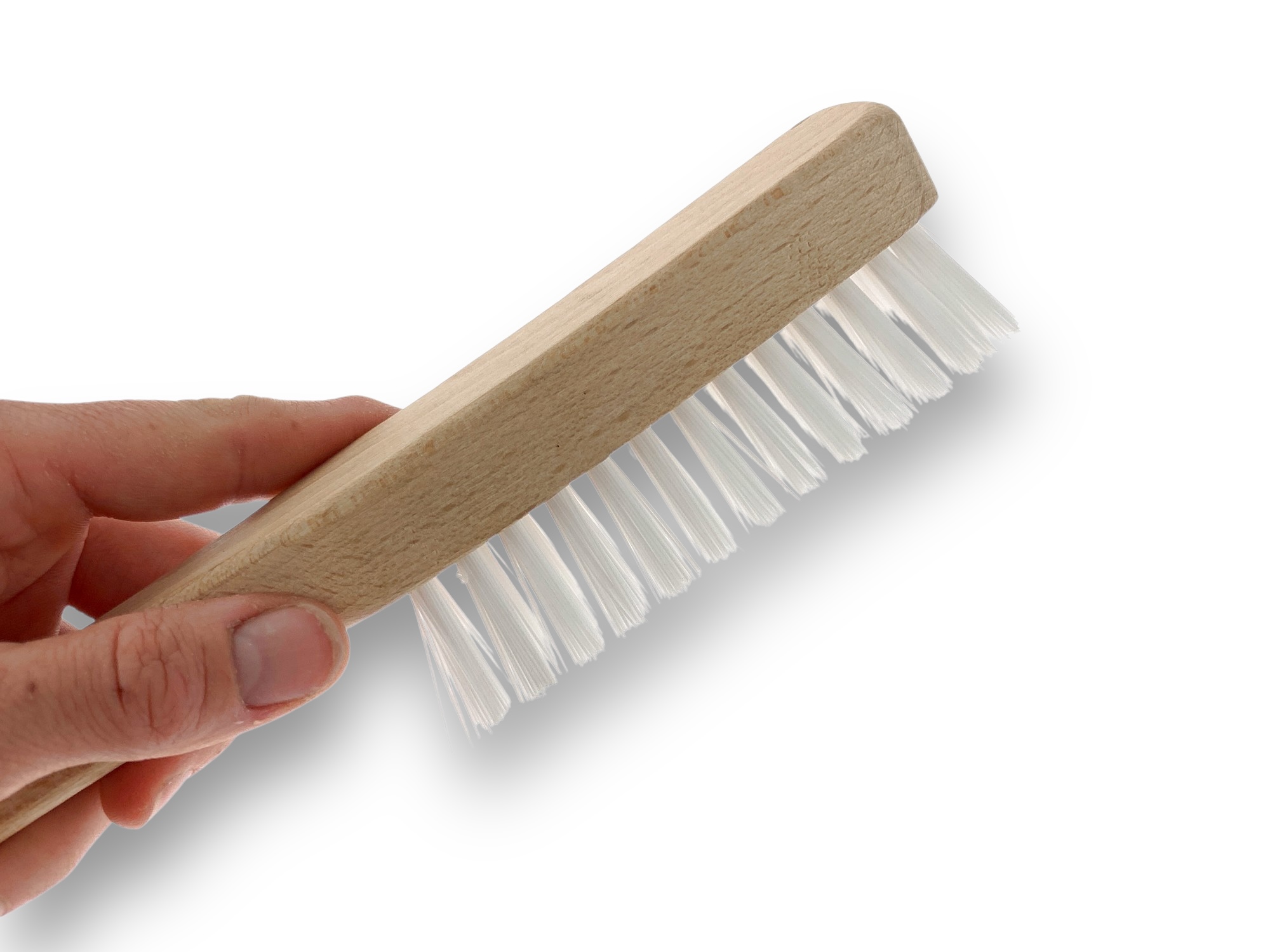 Brosse argenterie en nylon blanc 4 rangs – Image 4