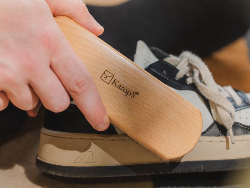 Brosse chaussure polissoir soie noire et soie blanche | Sortie 20 mm | Haute qualité KAROP'S – Image 5