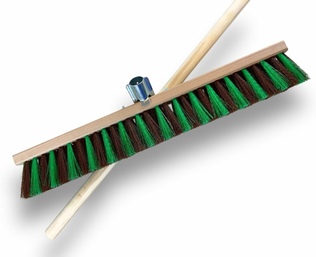 Balais de jardinage 60 cm en Fibre synthétique zébrée marron et verte