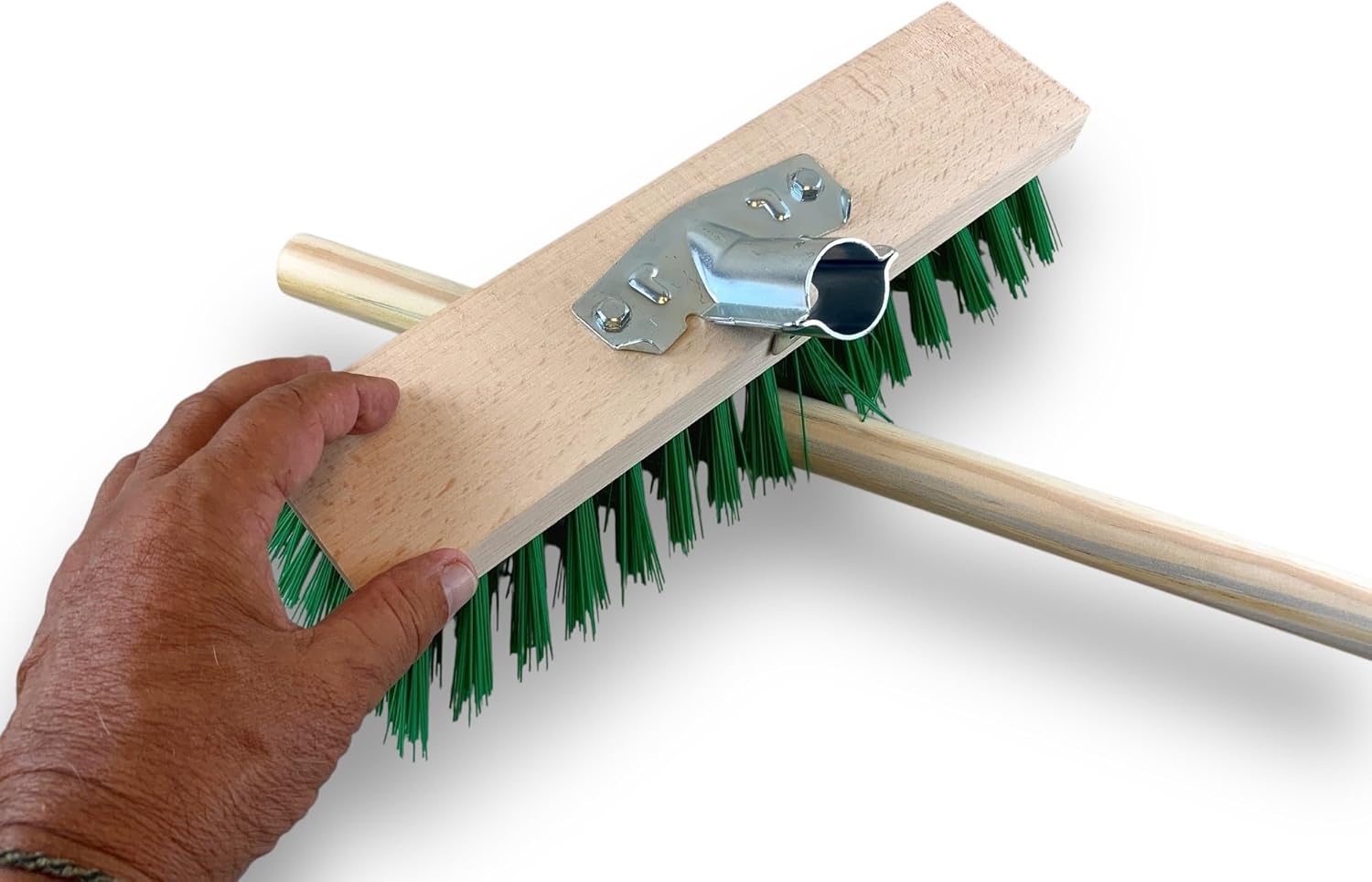 Balais de jardinage cantonnier 32 cm en fibre PVC verte résistante | Sortie 90 mm – Image 7