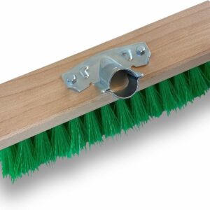 Balai de jardinage cantonnier 32 cm en fibre synthétique verte ondulé - Quantité x1, Sans manche