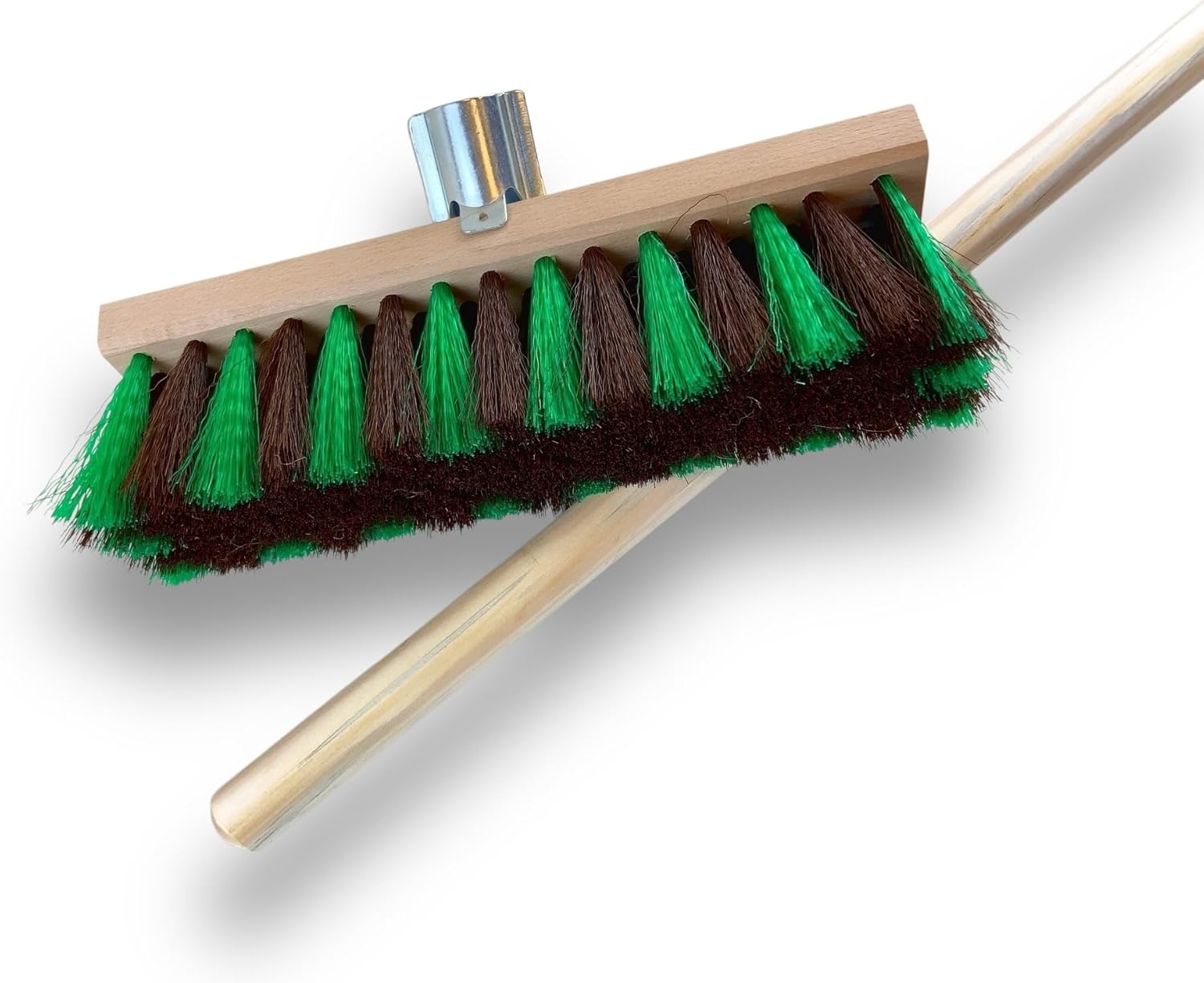 Balais de jardinage cantonniers 32 cm en Fibre synthétique zébrée marron et verte – Image 2