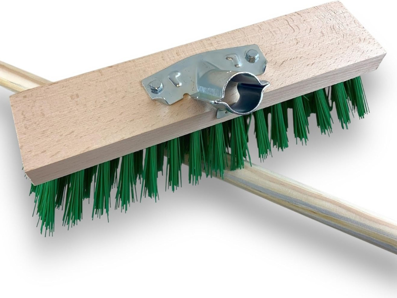 Balais de jardinage cantonnier 32 cm en fibre PVC verte résistante | Sortie 90 mm