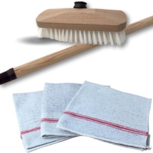 Balai brosse lave pont avec 3 serpillières ultra absorbantes