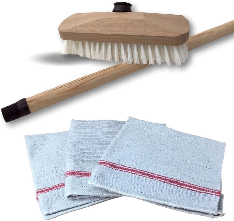 Balai brosse lave pont avec 3 serpillières ultra absorbantes