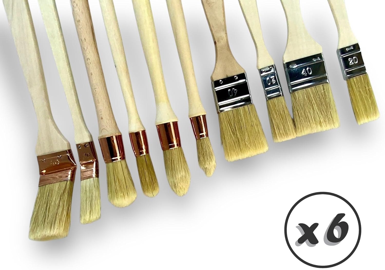 Lot de 60 Pinceaux de Peinture | Pinceaux Plats, Radiateurs, Pouce et Rechampir – Image 2