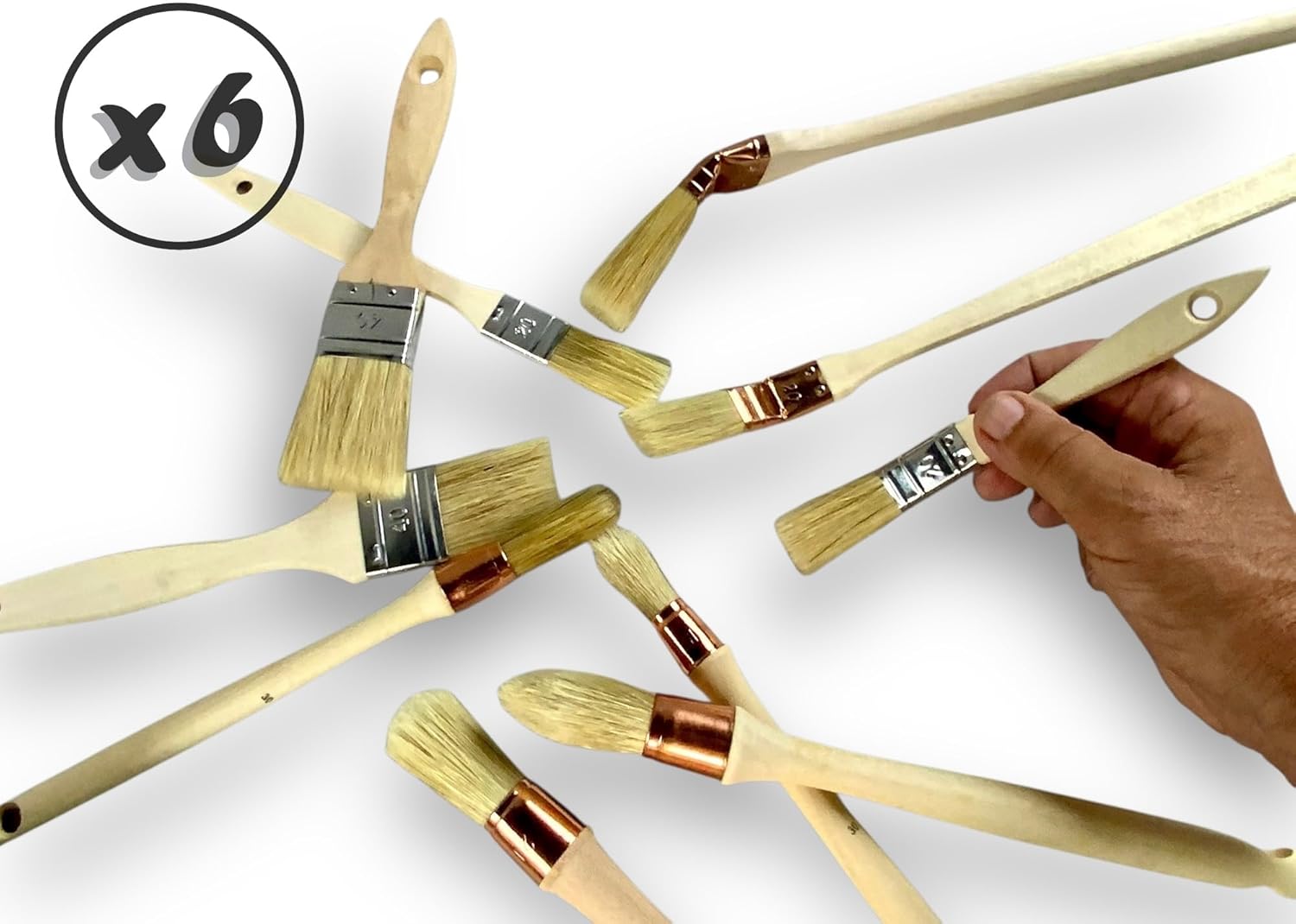 Lot de 60 Pinceaux de Peinture | Pinceaux Plats, Radiateurs, Pouce et Rechampir – Image 3