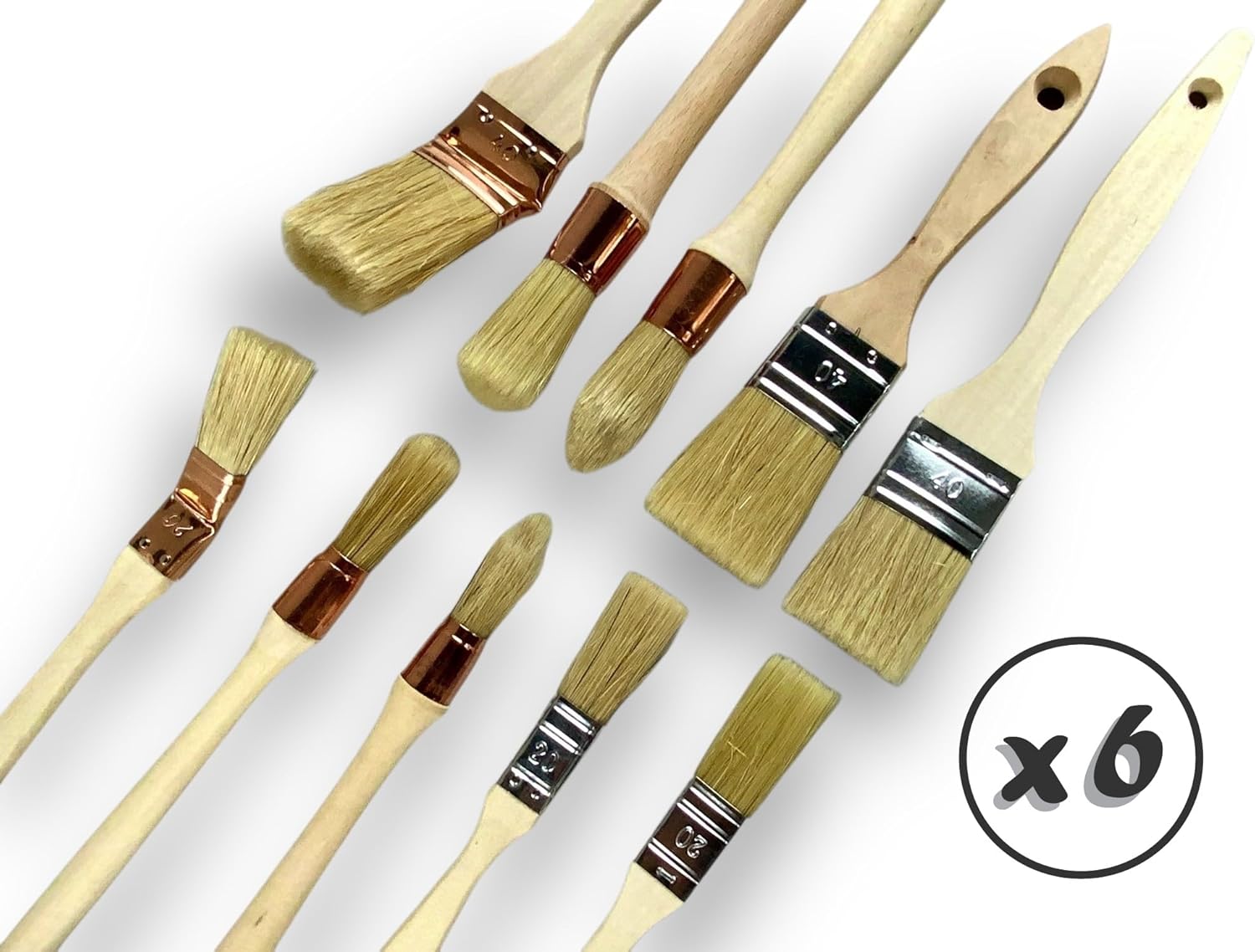 Lot de 60 Pinceaux de Peinture | Pinceaux Plats, Radiateurs, Pouce et Rechampir – Image 4