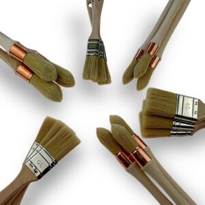 Alternative view of Lot de 18 pinceaux | 9 à rechampir Soie n°3/0 - n° 0 - n° 2 | 9 à vernir série épaisse Largeur 20-30-40 mm