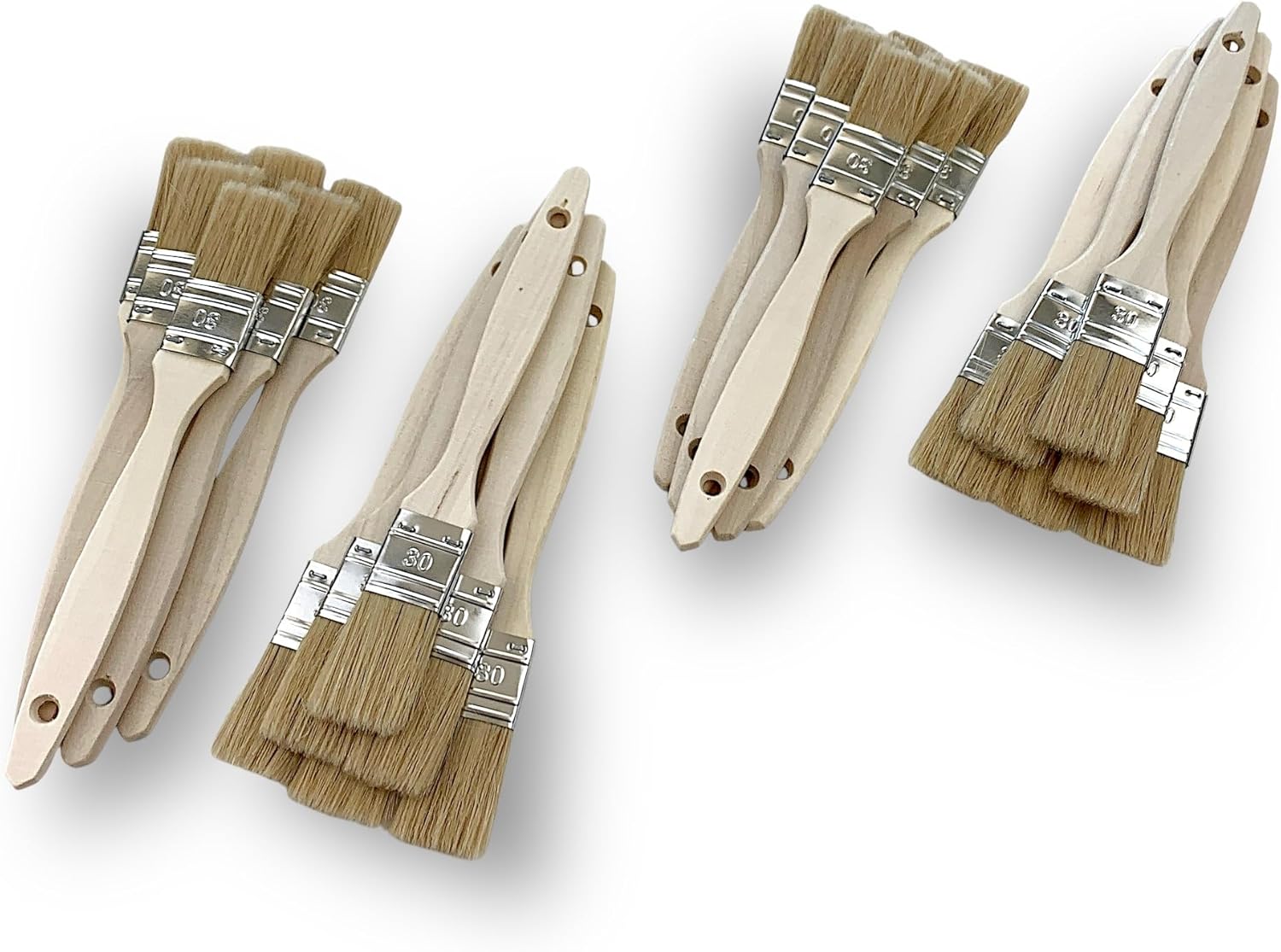 Lot de 24 pinceaux queue de morue simple épaisseur – Image 3