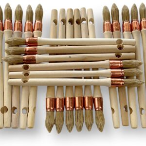 Lot de 24 pinceaux à rechampir | Différents diamètres - 21 mm
