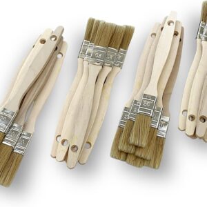 Lot de 24 pinceaux queue de morue simple épaisseur - 20 mm