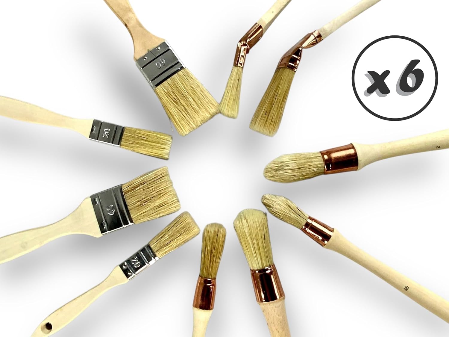 Lot de 60 Pinceaux de Peinture | Pinceaux Plats, Radiateurs, Pouce et Rechampir – Image 5