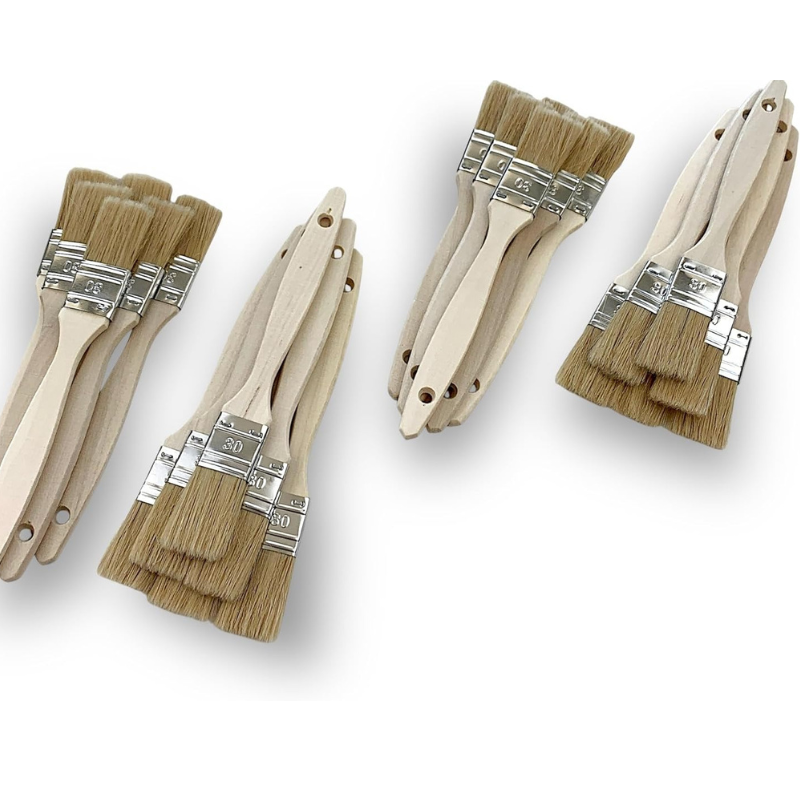 Lot de 24 pinceaux queue de morue simple épaisseur
