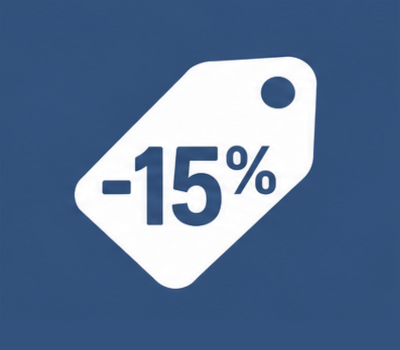 Réduction de 15% au-delà de 100 €